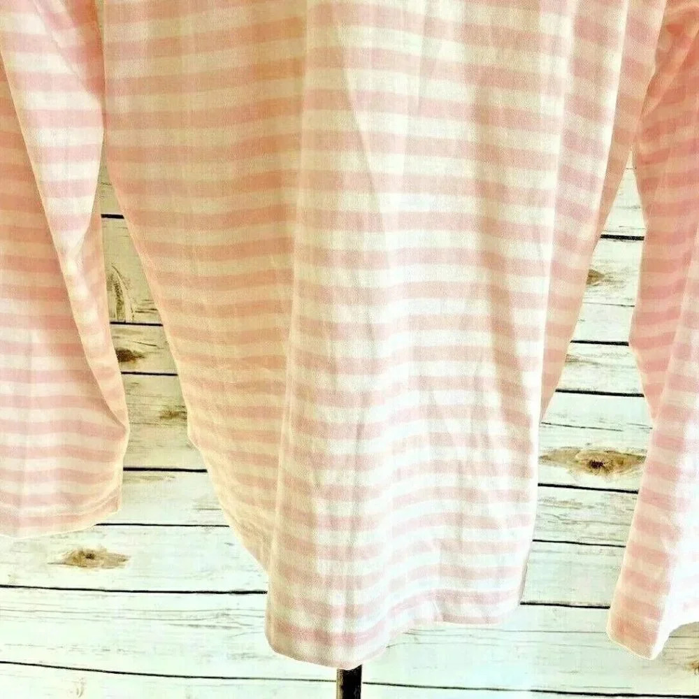 CURRENTS Women Long Sleeve Button Down Striped V-Neck Cardigan Top Size Medium - Picture 5 of 12